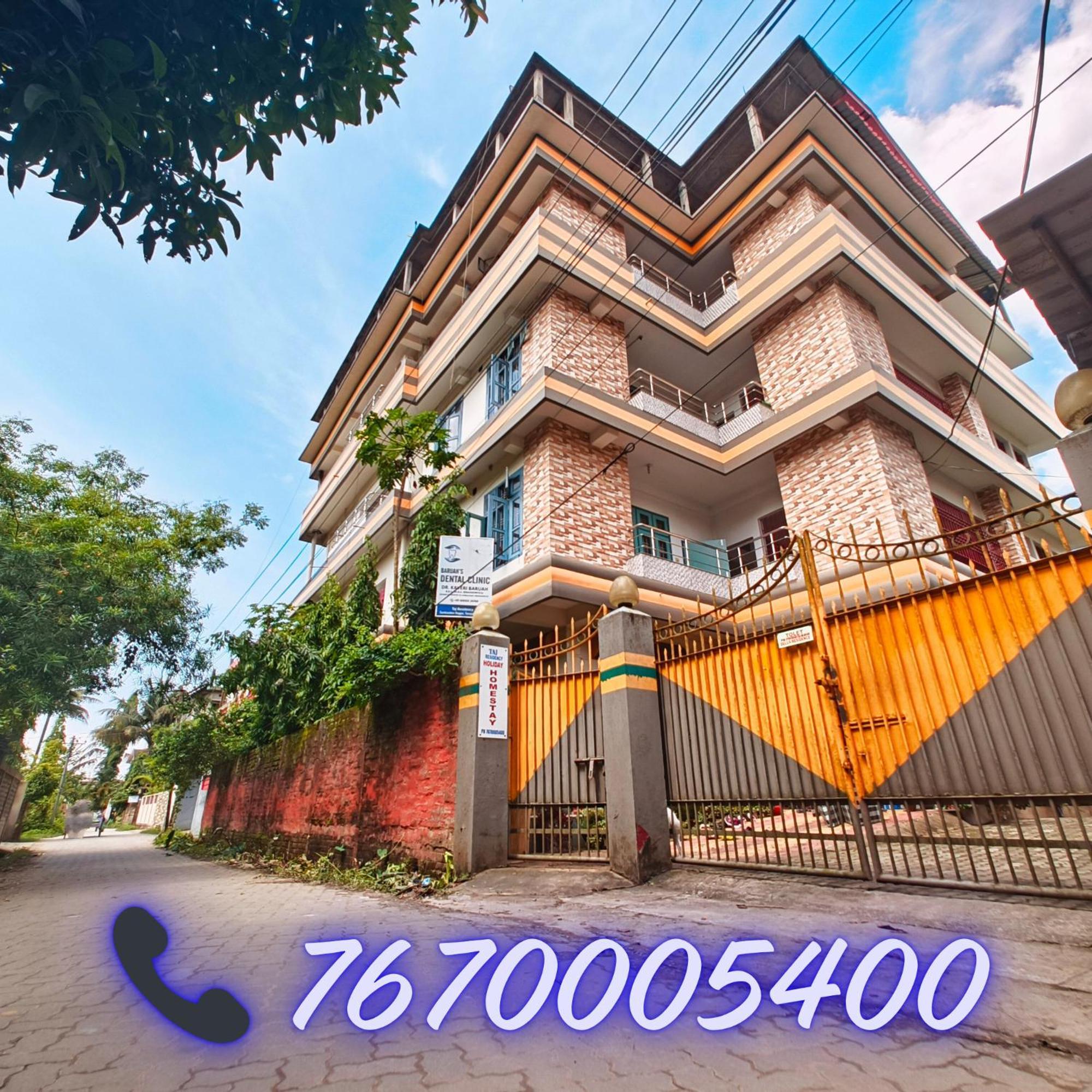 Taj Residency Holiday Homestay -Entire 1Bhk & 2Bhk Private Apartments -Call 767Ooo54Oo Jorhat Bagian luar foto